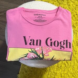 Oversized Chemistry Pink Van Gogh Floral T-Shirt
